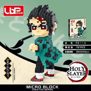 1000 pièces + Anime démon tueur dessin animé blocs de construction Kamado Tanjiro Micro briques figurines Nezuko pour anniversaire cadeau de noël Y0808