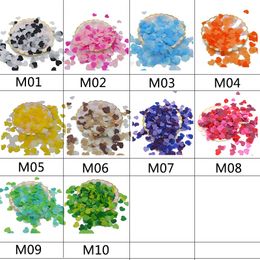 1000pcs / sac Multicolor Heart Confetti DÉCOR DE MARIE