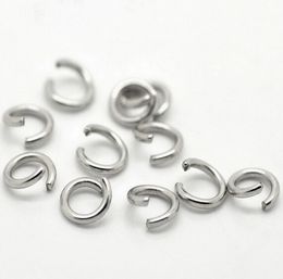 1000 stks / tassen groothandel prijs dun 0,3 * 5mm maat jump ring roestvrij stalen split ringen diy sieraden bevindingen