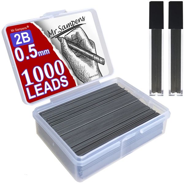 1000pcs/caja 0.5 mm 0.7 mm 2b de recarga mecánica de lápiz cabria