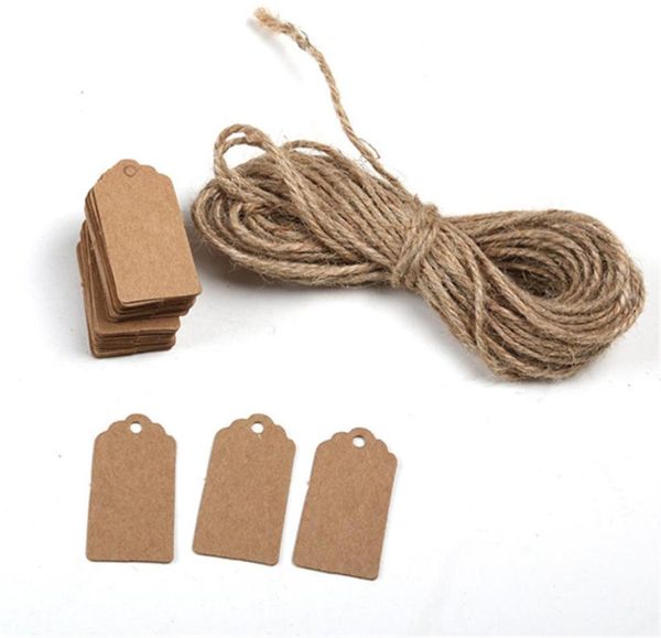 Étiquettes en papier Kraft marron, 1000 pièces, tête de pétoncle en dentelle, étiquette pour bagages, corde de Note de mariage, bricolage, étiquette volante vierge, 8134548