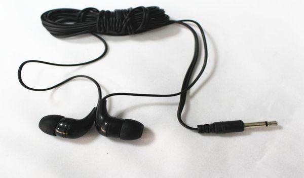 1000pcs Bulk Earbud Black Black Headphones MONO EARBUDS Écoute pour l'école Gym Spa3436123 de la bibliothèque scolaire