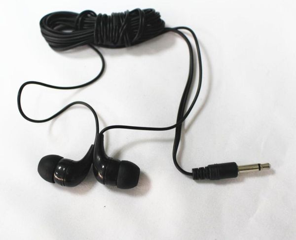 1000pcs Bulk Earbud Black Black Headphones MONO EARBUDS Écoute pour l'école Gym Spa1791843 de la bibliothèque scolaire