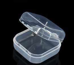 1000 stks Clear Plastic Box Munthouder Container Chip Sieraden Square Opbergdoos Transparante Display Cases