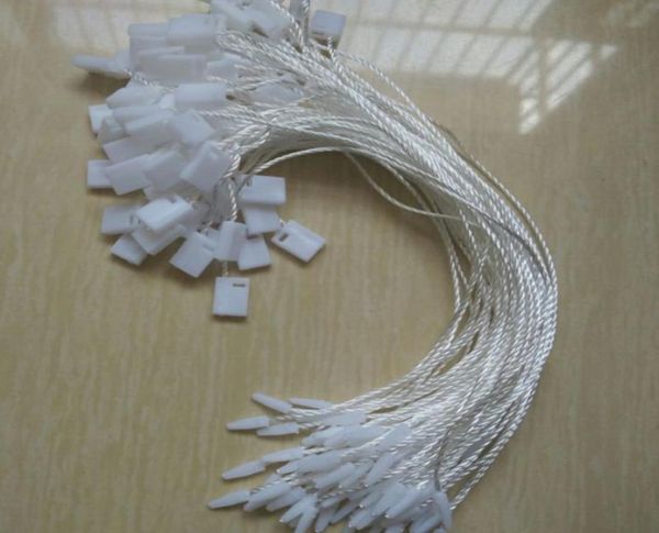 1000 piezas de ropa Cordones de poliéster para etiquetas oscilantes cuerdas Etiqueta colgante cuerdas cuadradas Etiqueta colgante Cordón de nailon Etiqueta colgante para ropa WhiteBlackBei6705653