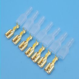 1000Pcs Copper Female 63mm Spade Insulated Electrical Wiring Crimp Terminal With Case Wnska