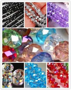 1000pcs Crystal Lows Perles 4x6 mm huit couleurs Select01233957147