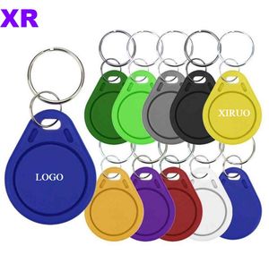 1000pcs Custom Printing RFID Tags 125KHz 13.46MHz Token Key Fobs Keyfob RFID Keychain Printed Arbitrary Pattern printing