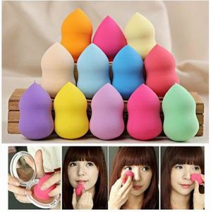 1000 unids Face Bottle Calabaza Aplicadores de esponja sin ley Smooth Pro Beauty Makeup Powder Puff Mix Color Mujeres Regalo 60 * 40 cm Embalaje individual