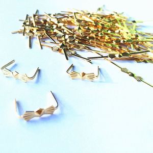 1000pcs l33 mm chrome doré papillon