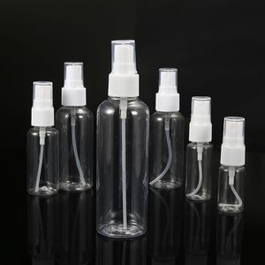 1000 unids / lote 100 ml Botellas de Aerosol Vacías de Viaje Transparentes Portátiles Atomizador de Perfume Cosmético PET de Plástico Envío Gratis