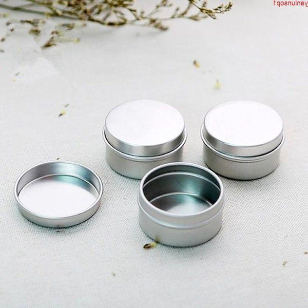 1000 unids/lote envío gratis 20g tarros de crema de aluminio vacíos, tarro de estuche cosmético, latas de aluminio de 20ml, bálsamo labial de metal envío en contenedores Rdanb