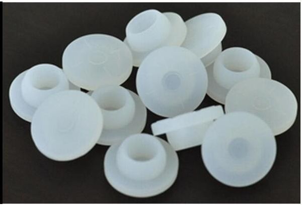 1000 pièces/lot 20mm bouchon en caoutchouc de Silicone blanc pour flacons en verre médical