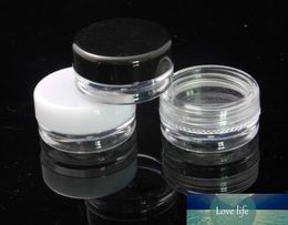 1000 stks / partij 3 ml Clear Plastic Jar 3G Cream Jar Cosmetische Verpakking voor Sample Sack Eyeshadow Case Losse Poeder Jar