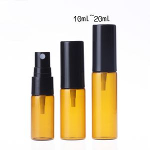 Flacon pulvérisateur de parfum vide rechargeable, 1000 pièces/lot, 5ml, 10ml, 15ml, 20ml, ambre