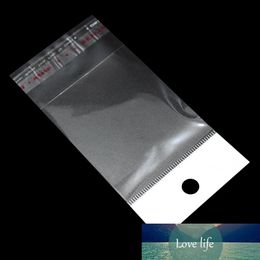 1000 stks / partij 8cm * 17cm Clear Self Adhesive Seal Sieraden Plastic Opbergzakken Effen Opp Poly Packing Pouch Retail met Hang Gat