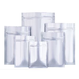 1000 unids/lote de bolsas con cierre de cremallera de fondo plano de papel de aluminio, bolsa gruesa de almacenamiento de alimentos, sellador al vacío, envasado de alimentos, té, evita la prueba de luz