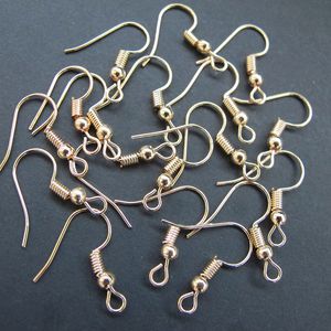 1000 pcs/lot bricolage boucle d'oreille pièces boucles d'oreilles fermoirs crochets résultats composant bricolage fabrication de bijoux accessoires alliage crochet oreille fil bijoux en gros