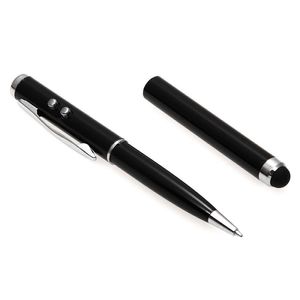 Pointeur Laser Durable 4 en 1, torche LED, stylet pour écran tactile, stylo à bille pour téléphone portable, vente en gros, 1000 pièces/lot