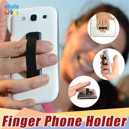 1000 unids/lote Durable Universal dedo elástico cuerda teléfono soporte plástico Sling agarre antideslizante soporte para teléfonos móviles tabletas