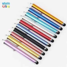 1000 stks / partij mode metalen universele rechte stylus touch stylus pen canetas para voor mobiele telefoon en tablet