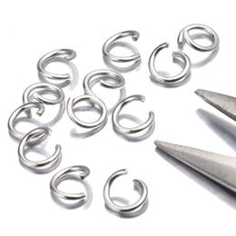 1000 stks veel Goud zilver Rvs Open Ringetjes 4 5 6 8mm Split Ringen Connectors voor DIY Ewelry Bevindingen Making277U