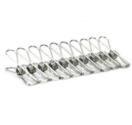 1000 stks / partij Hot Koop Uitstekende Kwaliteit Nieuwe Collectie Rvs Lente Kleding Sokken Opknoping Pegs Clips Klemmen Silver Wasserij