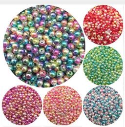 1000 pcs/lot perles en vrac ABS Imitation perle entretoise perles en vrac 4mm accessoire de bijoux pour la fabrication de bricolage