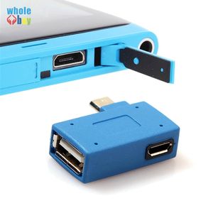 1000 unids/lote Micro USB 2,0 adaptador de host OTG con alimentación USB tableta de teléfono móvil para Samsung Galaxy S3 I9300 S4 I9500 Note2 N7100