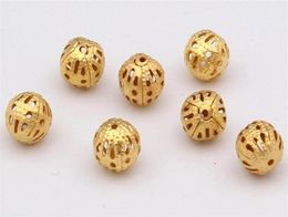 1000pcs / lot Nouveaux Charms Lâche Boule Creuse Cuivre Perles D'espacement Plaqué Or 4mm290E1546291