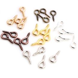 1000 Stuks Veel Kleine Tiny Mini Eye Pins Eyepins Haken Oogjes Schroefdraad Sluitingen Haken Diy Sieraden Maken Accessoires221U