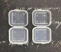 1000pcs lot carré mini-contenants de rangement en plastique transparent boîtier de boîte vide avec les couvercles petites boucles boucles oreilles boîtes de rangement 3 5 3 5cm4610882