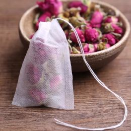 1000 Pcs/Lot sachets de thé 9x10 CM vides sachets de thé parfumés avec ficelle guérir joint papier filtre pour herbe thé en vrac