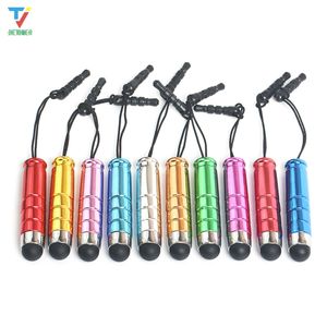 1000 unids/lote lápiz de pantalla táctil Mini Lápiz de pantalla táctil Stylus barato con enchufe antipolvo para teléfono para pantalla capacitiva teléfono tableta PC