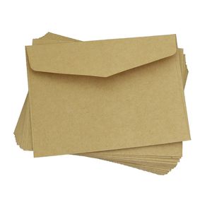 1000 unids/lote bolsa de sobre de papel Kraft clásico tarjeta de agradecimiento en blanco tarjeta de visita almacenamiento creativo Mini bolsa de sobre pequeña LX4382