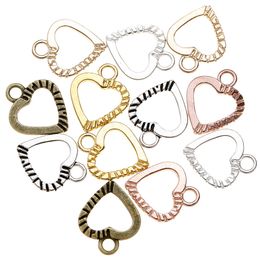 1000 pièces amour coeur en forme de pendentif à breloques fabrication de bijoux artisanat à la main bricolage collier Bracelet fournitures 14x12mm