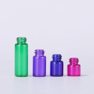 1000 STKS Mini Draagbare Fles 1 ml ~ 5 ml Paarse Essentiële Olie En Blauw Groen Paars Rose Rood Xilin Flessen