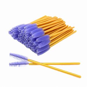 1000pcs / pack brosses à paupières jetables yeux Les cosmétiques brosse Mascara baguettes Eyeles Extensi outil Spoolers outils de maquillage x5TQ #