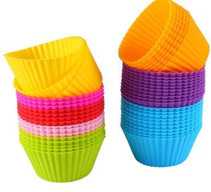 1000 pièces forme ronde Silicone Muffin Cupcake moules de cuisson étui Cupcake fabricant moule plateau cuisson tasse gâteau moule outils maison cuisine outil