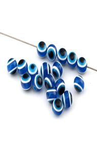 1000 Uds. Cuentas espaciadoras redondas de bola de mal de ojo de Kabbalah de resina azul real para hacer joyería, pulsera, collar, accesorios DIY D1099547354