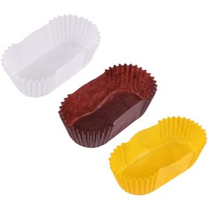 1000 pcs/set papieren bakbeker muffins cupcake liners ovaal cake broodvak vetbestendig wegwerp en recyclebare xbjk2302