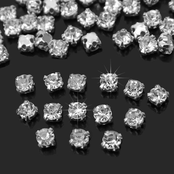 1000 pièces brillant étincelle cristal clair Strass coudre sur strass pierres pour vêtements robe sac à main couture strass décoration299V