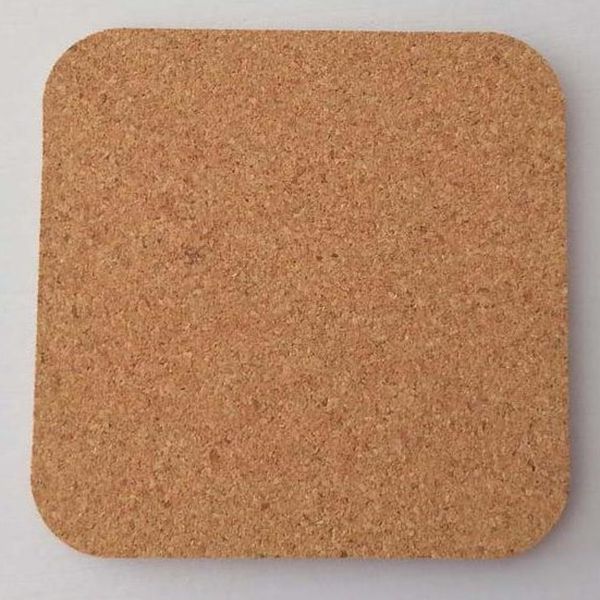 1000pcs carré carré de cork de corc râte résistant à la chaleur tasse tasse tauie tauie tauie de boisson chaude table de cuisine table de cuisine décor en gros