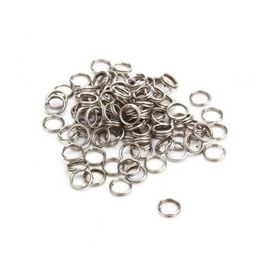 1000 pcs roestvrijstalen visserij split ringen zware lokmiddel vaste ringlus lokt 7 mm 150lbs6403726