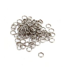 1000 pièces anneaux fendus de pêche en acier inoxydable leurre résistant anneau solide boucle leurres 7mm 150lbs3162629