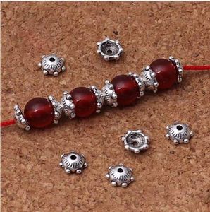 1000 pièces tibétain argent fleur perles casquettes 6mm perles entretoise accessoires fabrication de bijoux gland embouts