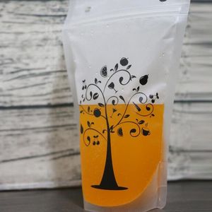 1000 stks Transparante zelf-afgesloten plastic drankzak DIY drinkware drinktas vruchtensap voedsel opbergtas gratis post