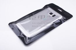 Sacs en plastique vierges à fermeture éclair, 1000 pièces, sacs noirs sans impression, pour iPhone 4/5/6S 6splus Samsung S6/S7/S7edge, vente en gros