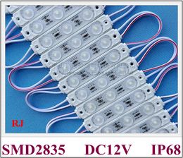 1000 stuks met lens Aluminium PCB LED-lichtmodule Injectie LED-module voor teken Kanaalletter DC12V 70 mm * 15 mm * 7 mm SMD 2835 3 LED 1,5 W IP68
