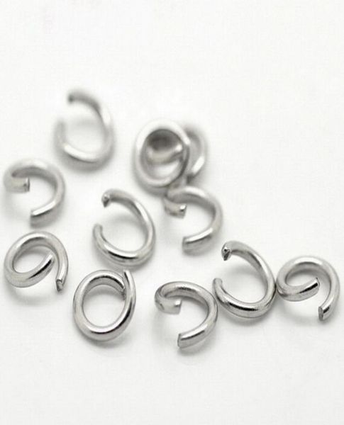 1000 pièces sacs entier mince 035mm taille anneau de saut en acier inoxydable anneaux fendus bijoux à bricoler soi-même résultats 6378052